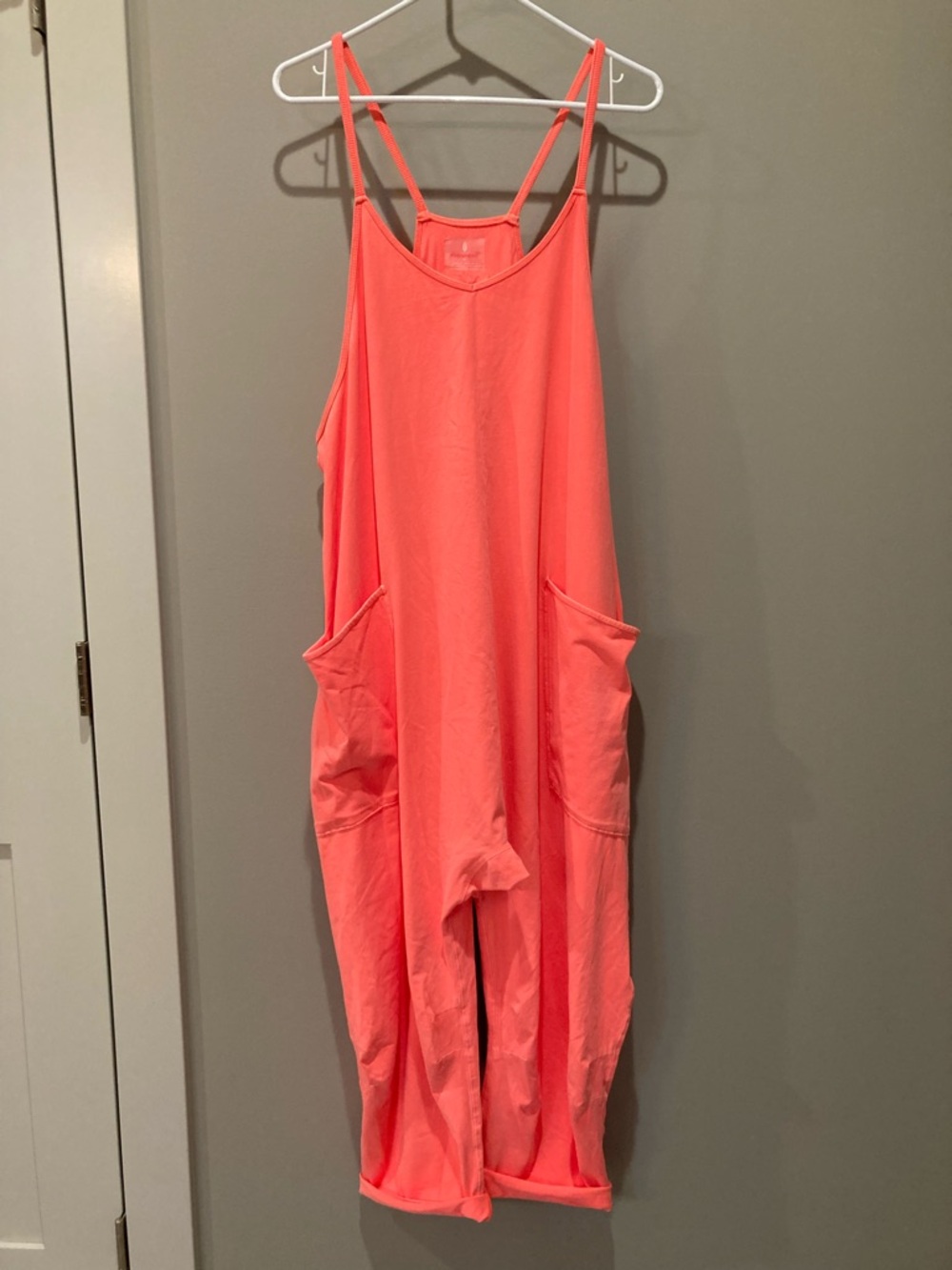 NWT FREE PEOPLE Movement Hot Shot Onesie in Hot Watermelon - Picture 3 of 4